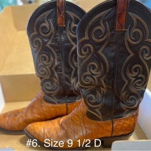 Dan Post Vintage Mens alligator boots size 9 1/2 D great condition